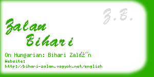 zalan bihari business card